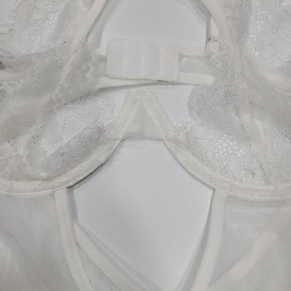 Lace Mesh Cut-out Teddy Bodysuit Lingerie - Picture 6 of 7